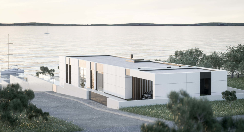 amadeus Rahmenlose Schiebetüren in einer Strandvilla in Kroatien